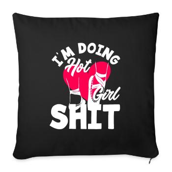 Cute Ballerina Ballet Dancer Gift - Sofa pillowcase 17,3'' x 17,3'' (45 x 45 cm) - black - Front