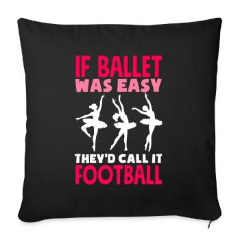 Cute Ballerina Ballet Dancer Gift - Sofa pillowcase 17,3'' x 17,3'' (45 x 45 cm) - black - Front