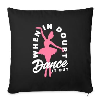 Süßes Ballerina Ballettänzerin Geschenk - Sofakissenbezug 45 x 45 cm - Schwarz - Vorne
