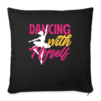 Cute Ballerina Ballet Dancer Gift - Sofa pillowcase 17,3'' x 17,3'' (45 x 45 cm) - black - Front