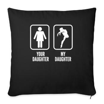 Süßes Ballerina Ballettänzerin Geschenk - Sofakissenbezug 45 x 45 cm - Schwarz - Vorne