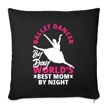 Cute Ballerina Ballet Dancer Gift - Sofa pillowcase 17,3'' x 17,3'' (45 x 45 cm) - black - Front