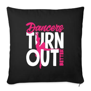 Cute Ballerina Ballet Dancer Gift - Sofa pillowcase 17,3'' x 17,3'' (45 x 45 cm) - black - Front