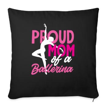 Süßes Ballerina Ballettänzerin Geschenk - Sofakissenbezug 45 x 45 cm - Schwarz - Vorne
