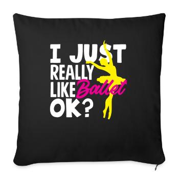 Cute Ballerina Ballet Dancer Gift - Sofa pillowcase 17,3'' x 17,3'' (45 x 45 cm) - black - Front