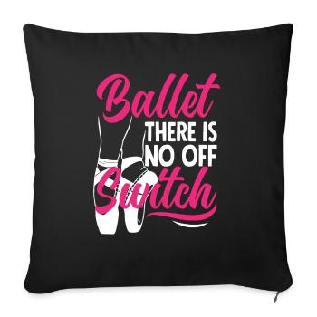 Süßes Ballerina Ballettänzerin Geschenk - Sofakissenbezug 45 x 45 cm - Schwarz - Vorne
