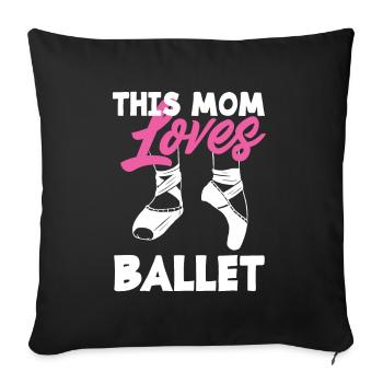 Cute Ballerina Ballet Dancer Gift - Sofa pillowcase 17,3'' x 17,3'' (45 x 45 cm) - black - Front