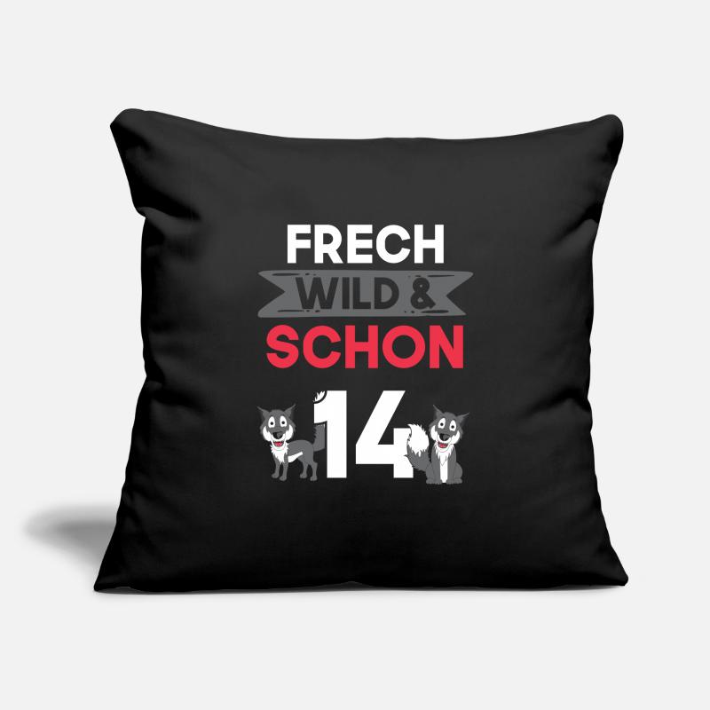 14 Jahre Geburtstag Junge Mädchen Wolf Sofakissenbezug 45 x 45 cm