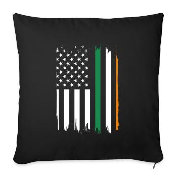 Funny Irishman Ireland Gift - Sofa pillowcase 17,3'' x 17,3'' (45 x 45 cm) - black - Front