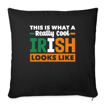 Funny Irishman Ireland Gift - Sofa pillowcase 17,3'' x 17,3'' (45 x 45 cm) - black - Front
