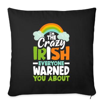 Funny Irishman Ireland Gift - Sofa pillowcase 17,3'' x 17,3'' (45 x 45 cm) - black - Front