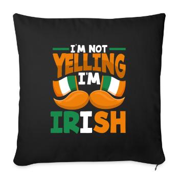 Funny Irishman Ireland Gift - Sofa pillowcase 17,3'' x 17,3'' (45 x 45 cm) - black - Front