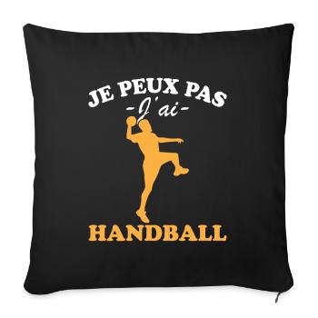 Je peux pas j'ai Handball - Housse de coussin décorative 45 x 45 cm - noir - Devant