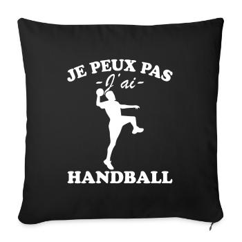 Je peux pas j'ai Handball - Housse de coussin décorative 45 x 45 cm - noir - Devant