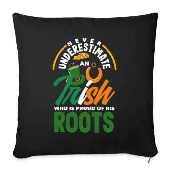 Funny Irishman Ireland Gift - Sofa pillowcase 17,3'' x 17,3'' (45 x 45 cm) - black - Front