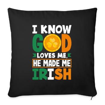 Funny Irishman Ireland Gift - Sofa pillowcase 17,3'' x 17,3'' (45 x 45 cm) - black - Front