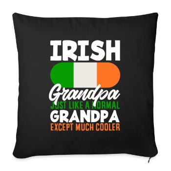 Funny Irishman Ireland Gift - Sofa pillowcase 17,3'' x 17,3'' (45 x 45 cm) - black - Front