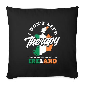 Funny Irishman Ireland Gift - Sofa pillowcase 17,3'' x 17,3'' (45 x 45 cm) - black - Front