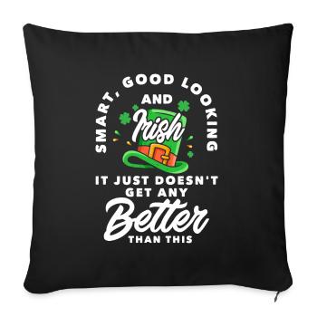 Funny Irishman Ireland Gift - Sofa pillowcase 17,3'' x 17,3'' (45 x 45 cm) - black - Front