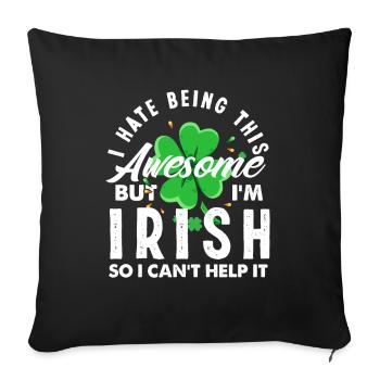 Funny Irishman Ireland Gift - Sofa pillowcase 17,3'' x 17,3'' (45 x 45 cm) - black - Front