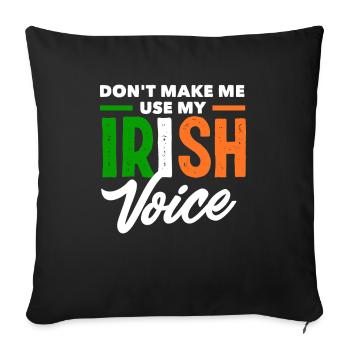 Funny Irishman Ireland Gift - Sofa pillowcase 17,3'' x 17,3'' (45 x 45 cm) - black - Front