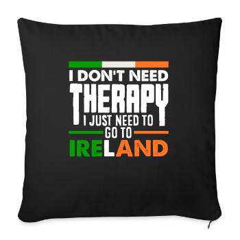 Funny Irishman Ireland Gift - Sofa pillowcase 17,3'' x 17,3'' (45 x 45 cm) - black - Front