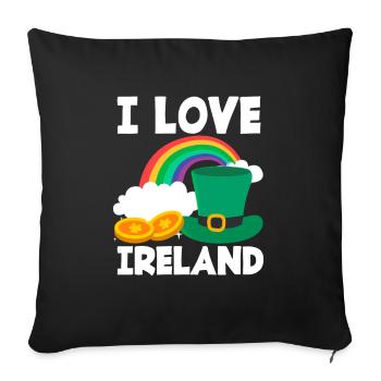 Funny Irish Ireland Gift - Sofa pillowcase 17,3'' x 17,3'' (45 x 45 cm) - black - Front