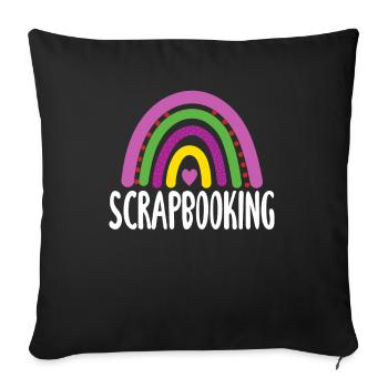 Erinnerungsbuch Scrapbook Sammelalbum Einklebebuch - Housse de coussin décorative 45 x 45 cm - noir - Devant