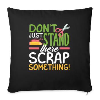Memory Book, Scrapbook, Scrapbook, Scrapbook, Scrapbook - Sofa pillowcase 17,3'' x 17,3'' (45 x 45 cm) - black - Front
