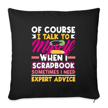 Memory Book, Scrapbook, Scrapbook, Scrapbook, Scrapbook - Sofa pillowcase 17,3'' x 17,3'' (45 x 45 cm) - black - Front