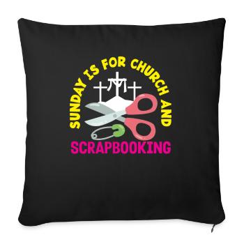 Memory Book, Scrapbook, Scrapbook, Scrapbook, Scrapbook - Sofa pillowcase 17,3'' x 17,3'' (45 x 45 cm) - black - Front