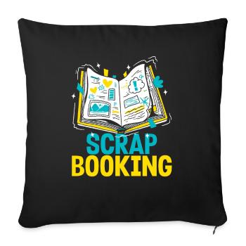 Memory Book, Scrapbook, Scrapbook, Scrapbook, Scrapbook - Sofa pillowcase 17,3'' x 17,3'' (45 x 45 cm) - black - Front