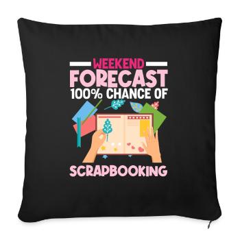Memory Book, Scrapbook, Scrapbook, Scrapbook, Scrapbook - Sofa pillowcase 17,3'' x 17,3'' (45 x 45 cm) - black - Front
