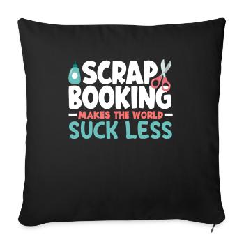 Memory Book, Scrapbook, Scrapbook, Scrapbook, Scrapbook - Sofa pillowcase 17,3'' x 17,3'' (45 x 45 cm) - black - Front