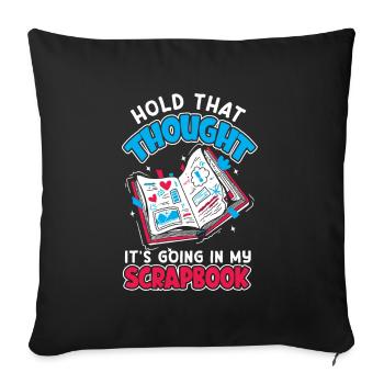 Livre de mémoire, Scrapbook, Scrapbook, Scrapbook, Scrapbook - Housse de coussin décorative 45 x 45 cm - noir - Devant
