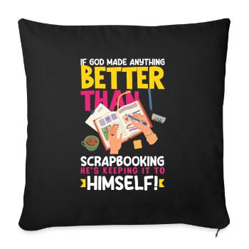 Memory Book, Scrapbook, Scrapbook, Scrapbook, Scrapbook - Sofa pillowcase 17,3'' x 17,3'' (45 x 45 cm) - black - Front