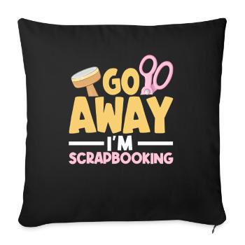 Memory Book, Scrapbook, Scrapbook, Scrapbook, Scrapbook - Sofa pillowcase 17,3'' x 17,3'' (45 x 45 cm) - black - Front