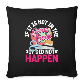 Memory Book, Scrapbook, Scrapbook, Scrapbook, Scrapbook - Sofa pillowcase 17,3'' x 17,3'' (45 x 45 cm) - black - Front
