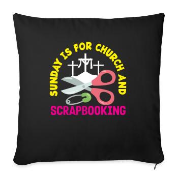 Memory Book, Scrapbook, Scrapbook, Scrapbook, Scrapbook - Sofa pillowcase 17,3'' x 17,3'' (45 x 45 cm) - black - Front