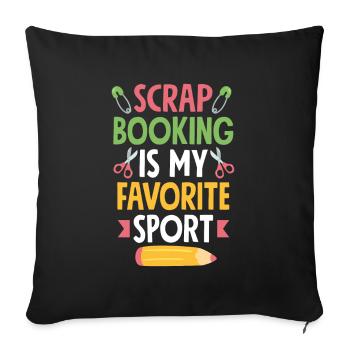 Memory Book, Scrapbook, Scrapbook, Scrapbook, Scrapbook - Sofa pillowcase 17,3'' x 17,3'' (45 x 45 cm) - black - Front