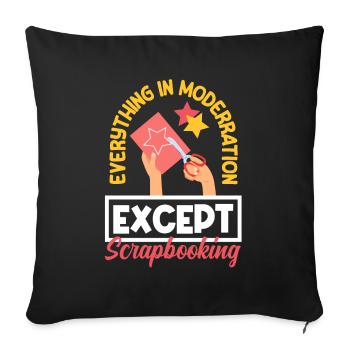 Memory Book, Scrapbook, Scrapbook, Scrapbook, Scrapbook - Sofa pillowcase 17,3'' x 17,3'' (45 x 45 cm) - black - Front