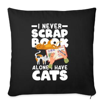 Memory Book, Scrapbook, Scrapbook, Scrapbook, Scrapbook - Sofa pillowcase 17,3'' x 17,3'' (45 x 45 cm) - black - Front