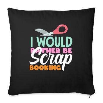 Livre de mémoire, Scrapbook, Scrapbook, Scrapbook, Scrapbook - Housse de coussin décorative 45 x 45 cm - noir - Devant