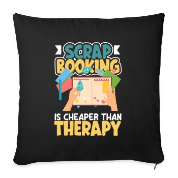 Livre de mémoire, Scrapbook, Scrapbook, Scrapbook, Scrapbook - Housse de coussin décorative 45 x 45 cm - noir - Devant