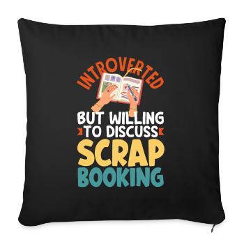 Memory Book, Scrapbook, Scrapbook, Scrapbook, Scrapbook - Sofa pillowcase 17,3'' x 17,3'' (45 x 45 cm) - black - Front