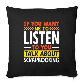 Memory Book, Scrapbook, Scrapbook, Scrapbook, Scrapbook - Sofa pillowcase 17,3'' x 17,3'' (45 x 45 cm) - black - Front