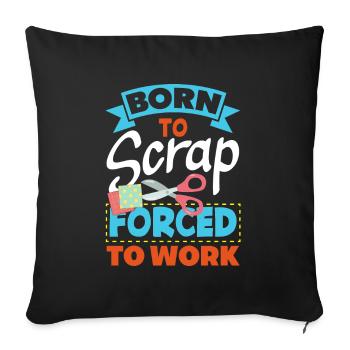 Memory Book, Scrapbook, Scrapbook, Scrapbook, Scrapbook - Sofa pillowcase 17,3'' x 17,3'' (45 x 45 cm) - black - Front