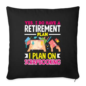 Memory Book, Scrapbook, Scrapbook, Scrapbook, Scrapbook - Sofa pillowcase 17,3'' x 17,3'' (45 x 45 cm) - black - Front