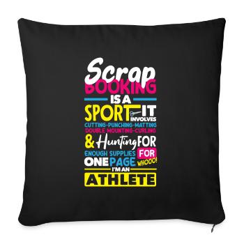Memory Book, Scrapbook, Scrapbook, Scrapbook, Scrapbook - Sofa pillowcase 17,3'' x 17,3'' (45 x 45 cm) - black - Front