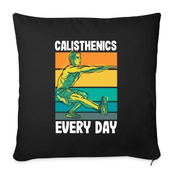 Calisthenics Training Fitness Workout - Sofa pillowcase 17,3'' x 17,3'' (45 x 45 cm) - black - Front